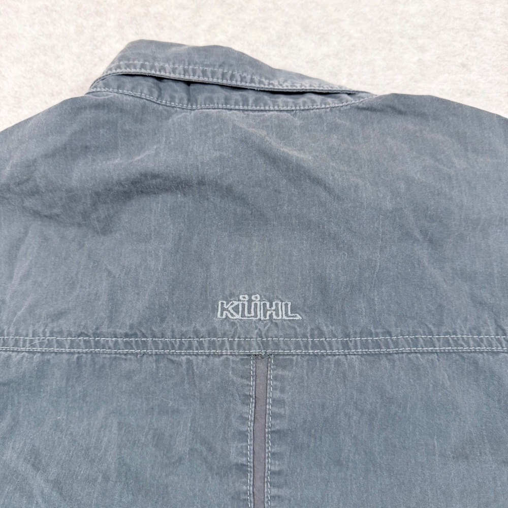 Kuhl Button Down‎ Shirt Mens XL Gray/Blue  Long Sleeve Snap Front Cotton Blend - Picture 8 of 9